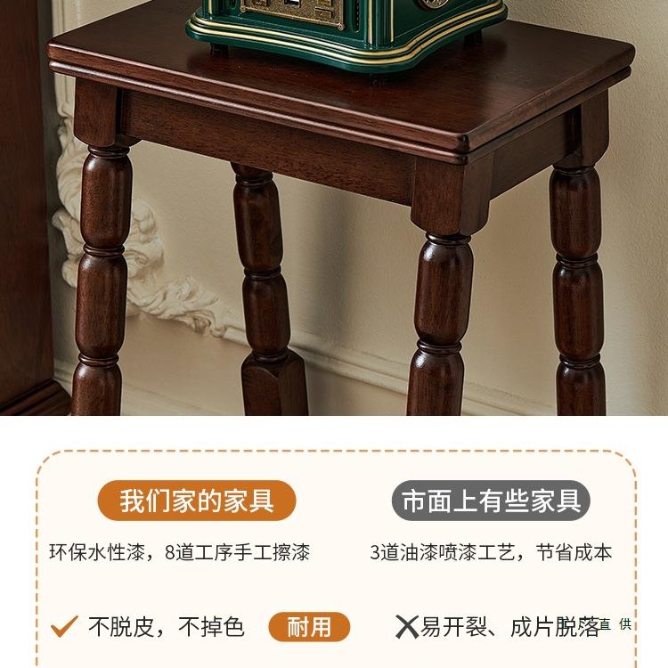 美子式实复古风JWB木梯凳两用全核桃木家客用厅可折叠二步登高小