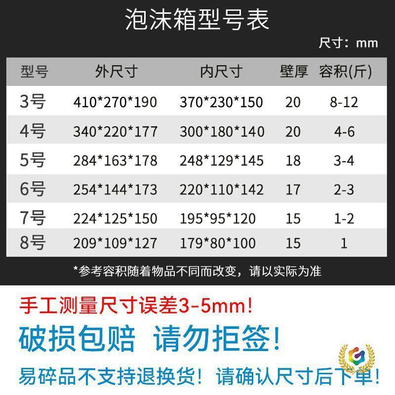?8邮政泡沫箱保温箱子生鲜水号快递冷藏Fh($%pd$保鲜箱果泡沫盒子