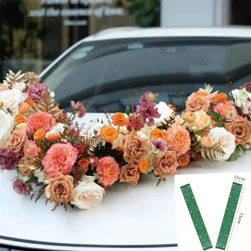 婚车头车车长条吸盘饰带花泥婚车装用品11大V形吸盘婚车头装饰用