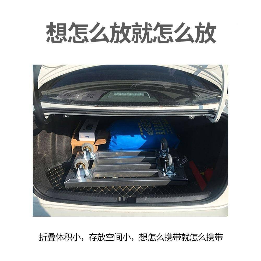 方管叠平板推货车415车搬运车拉货车折手车拖车推仓库工厂小板车