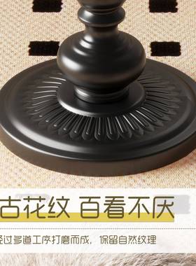 美式复古客厅QJL意边头几沙发柜轻奢小茶边几创床柜置物架黑色小