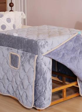 烤火被加IT101495厚珊瑚绒罩加绒法兰绒家用暖桌电罩炉罩保正方形