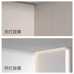 薄如蝉翼斜面灯槽悬浮吊顶反光铝槽灯45度斜发光回光洗墙灯带型材