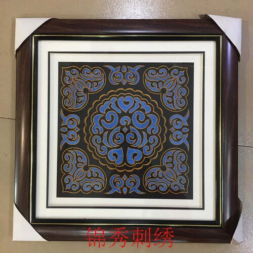 锦绣中式装饰画酒店采集手工描金精品客厅玄关挂画 壇城
