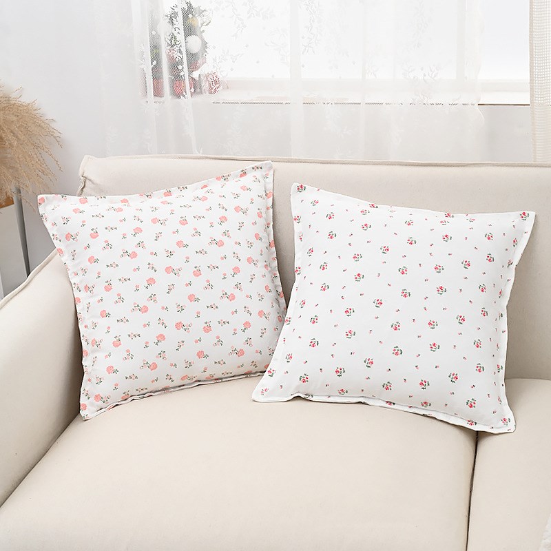 随想生活 蕾丝抱枕白色碎花法式方枕腰枕靠垫枕沙发靠枕家用