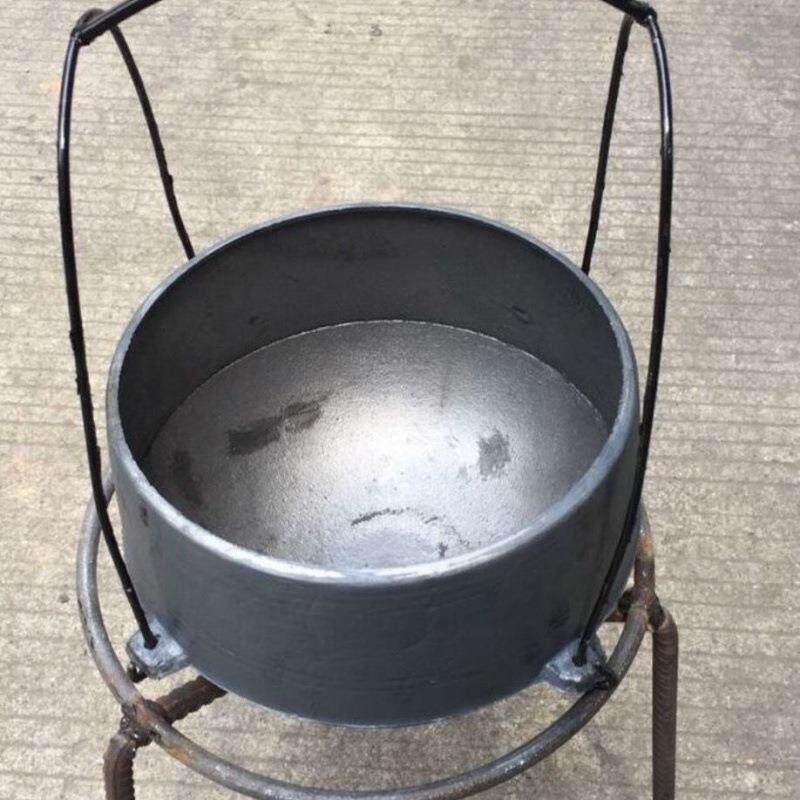 正宗铸铁鼎锅生铁顶锅传统吊锅汤锅铁锅鸡柴火饭鼎锅炖猪脚煲汤锅