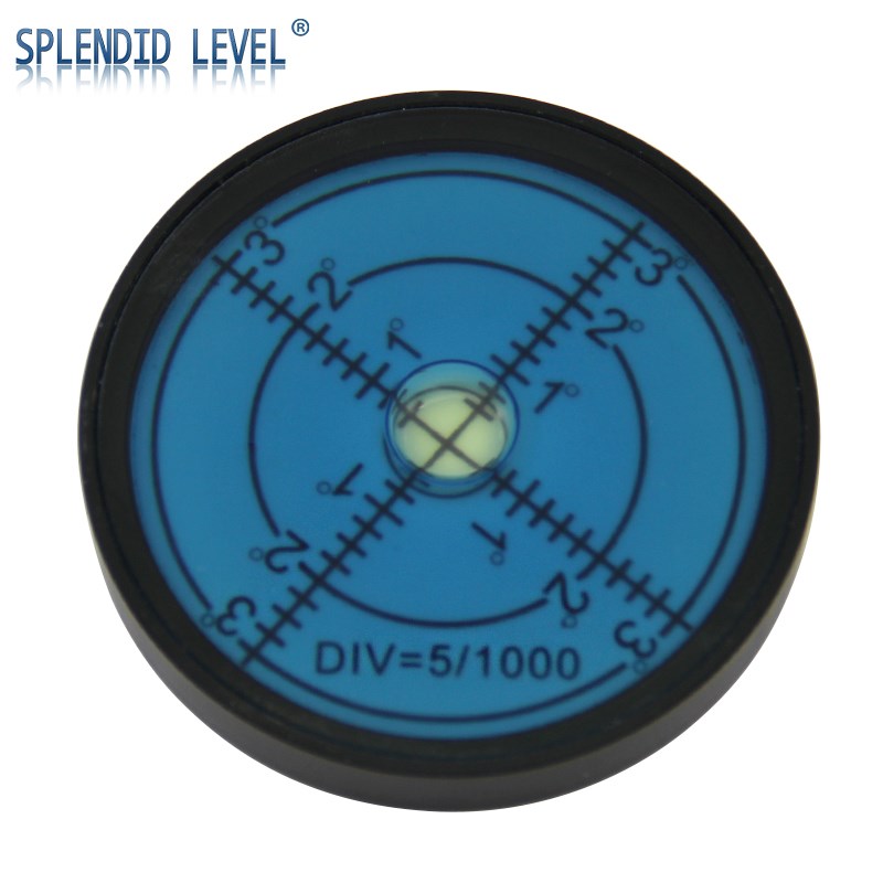 高精度万向水平泡010内刻线15分夜视金属圆形气泡水平仪水准器