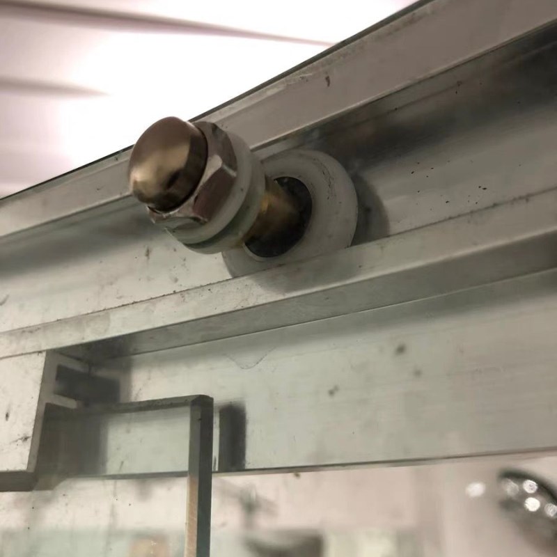 淋浴房移门滑轮老式滑轮圆弧形浴室玻璃轨道轮子滚轮五金配件全