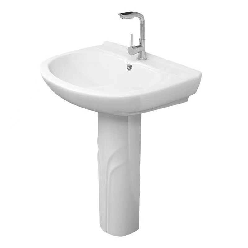 立柱盆洗脸盆一体落地式卫生间小户型洗手盆陶瓷脸盆阳台洗手台