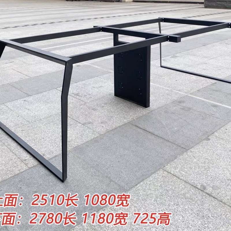 意式岩板餐桌腿支架办公桌腿实木书桌支撑架大理石餐台桌脚桌子架