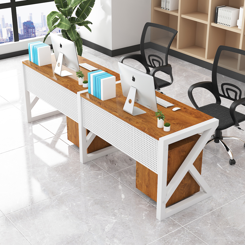 并排多人办公桌现代简约职员员工办公室工作台财务卡座人电脑桌