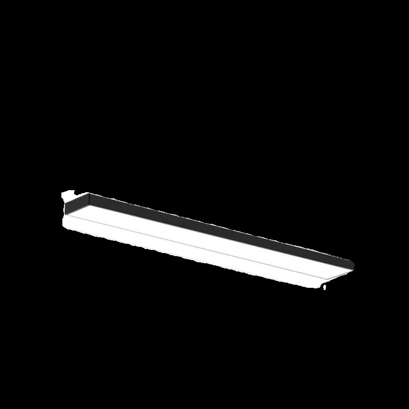 led长条灯超市商场吊灯健身房工装条形无缝拼接方通办公灯2米黑色