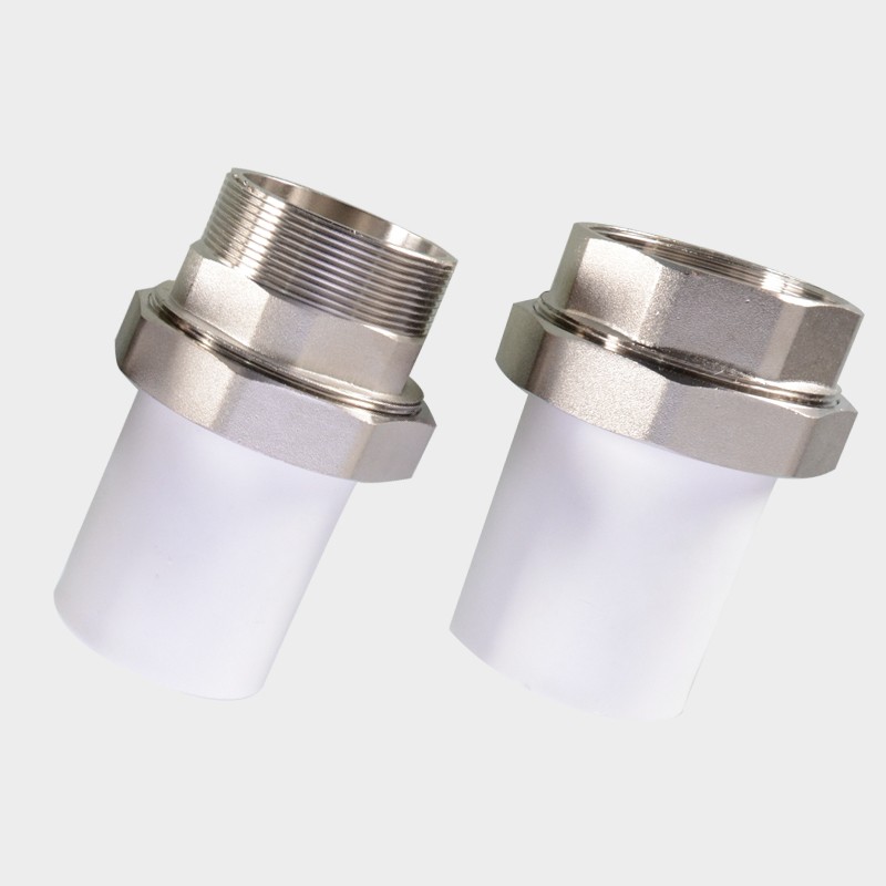 PPR外丝活接1.2寸内丝铜活接1.5寸3/75/110工程管道配件管件