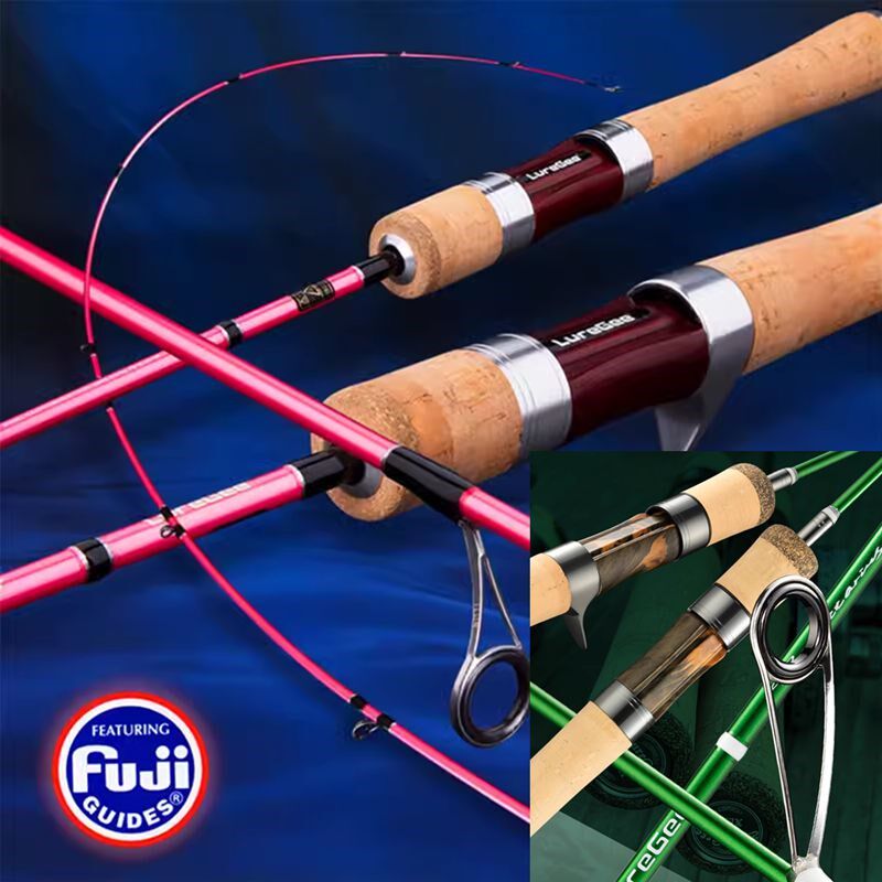 极限路亚马口竿射手3节实木便携旅行女粉色钓鳟鱼微物杆UL超软快
