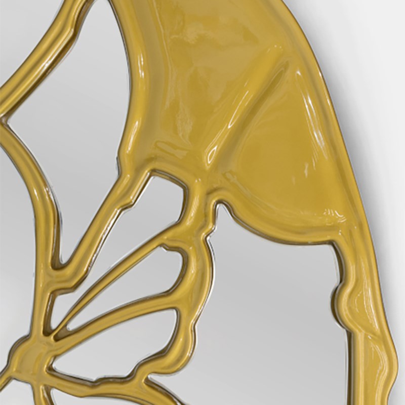 现代简约纯黄铜装饰镜客厅走廊墙面挂镜圆形设计师Boc do Lobo