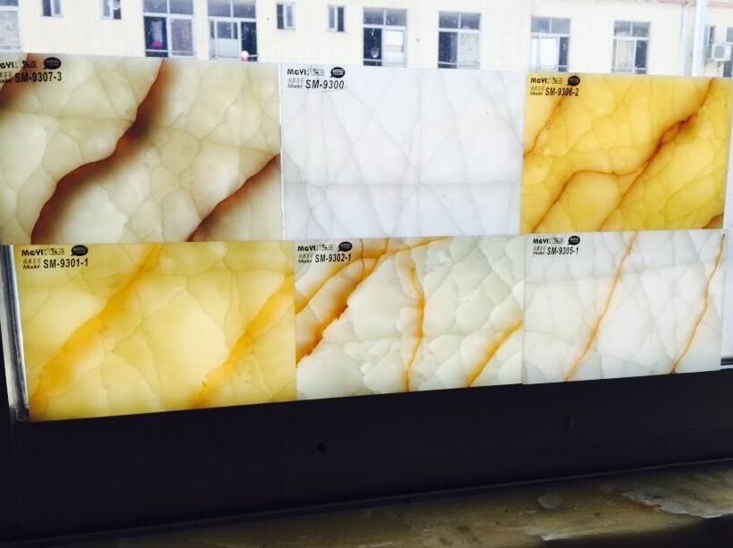 人造玉石透光石小样供应酒店商场别墅吊顶墙面台面树脂装饰石材
