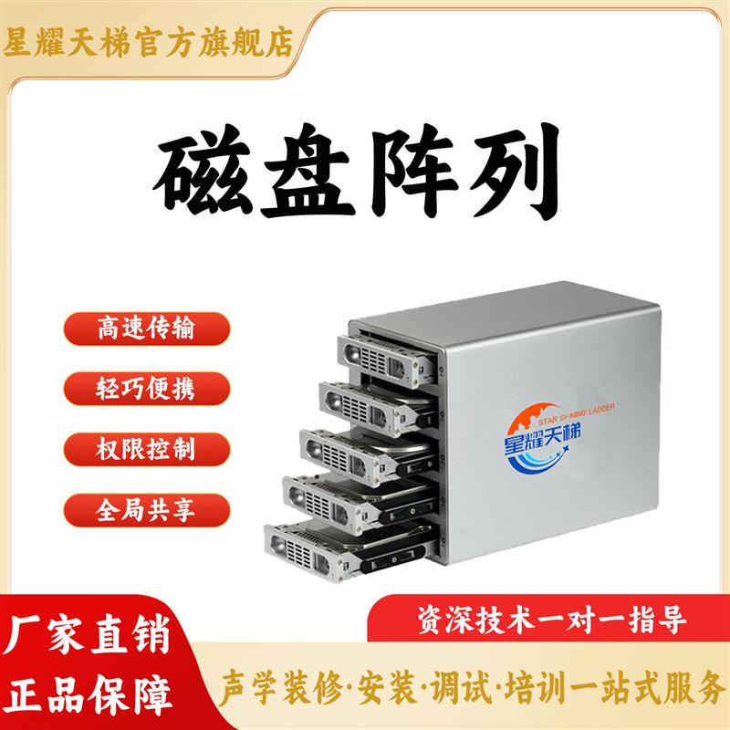 磁盘阵列轻巧便携在线编辑高速传输融媒体资源大容量存储共享设备