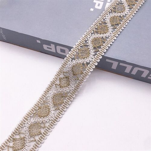 金线刺绣花边辅料镂空立边花边织带装饰小边窗帘布艺拼接小边沙发