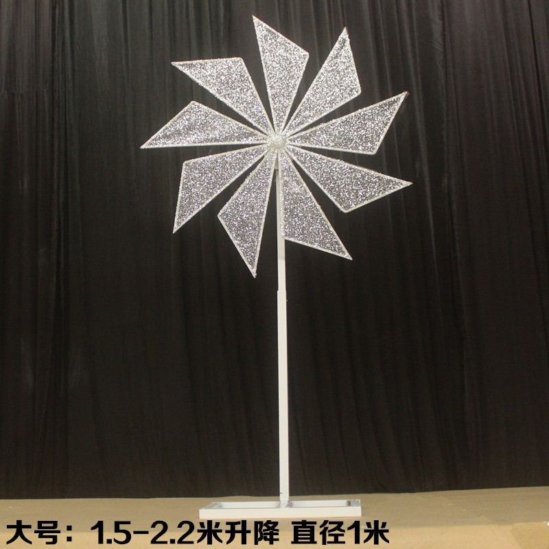 婚庆道具摩天轮电动旋转风车路引铁艺婚礼舞台橱窗装饰布置摆件品