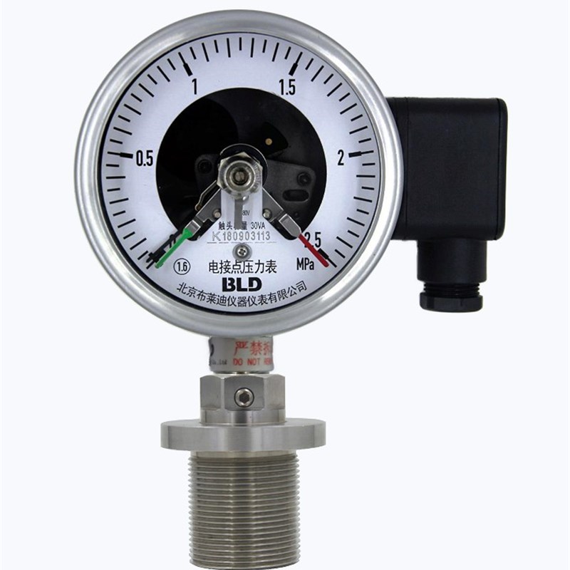 BLD北京布莱迪全钢隔膜电接点压力表PYXH-100.O.F5 M2*2探入式