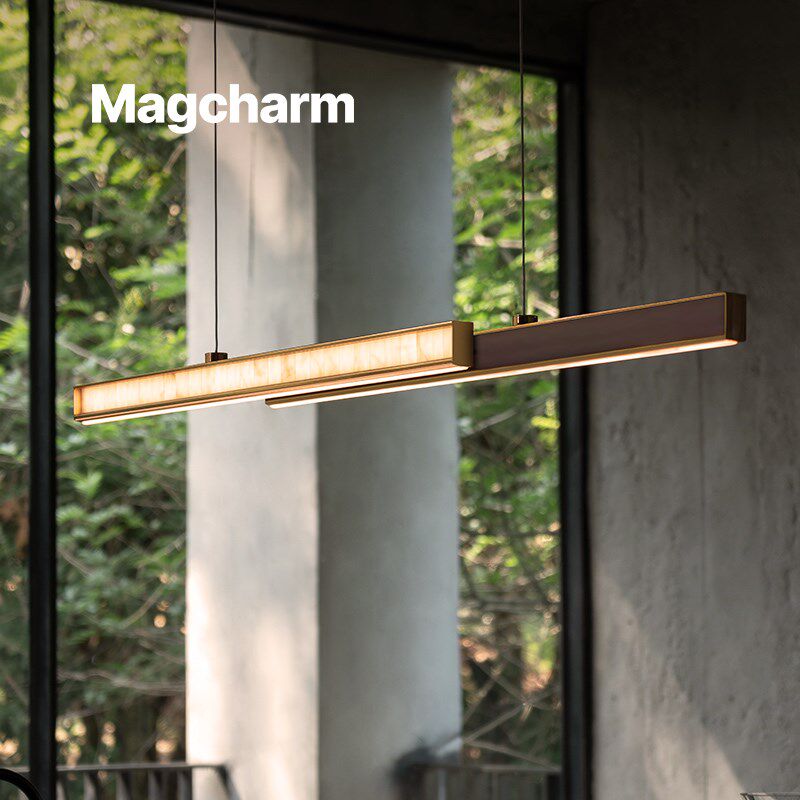 诺克Magcharm云璃餐厅吊灯创意艺术餐桌吧台茶室设计师一字长条灯