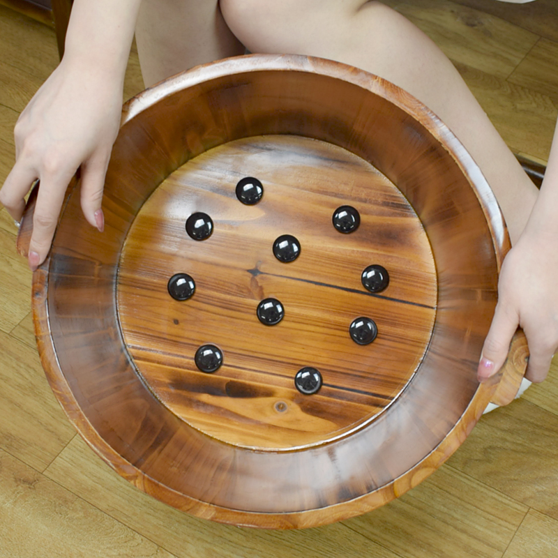 泡脚桶木质桶家用按摩木桶养生足浴泡脚盆碳化实木足疗木盆洗脚盆