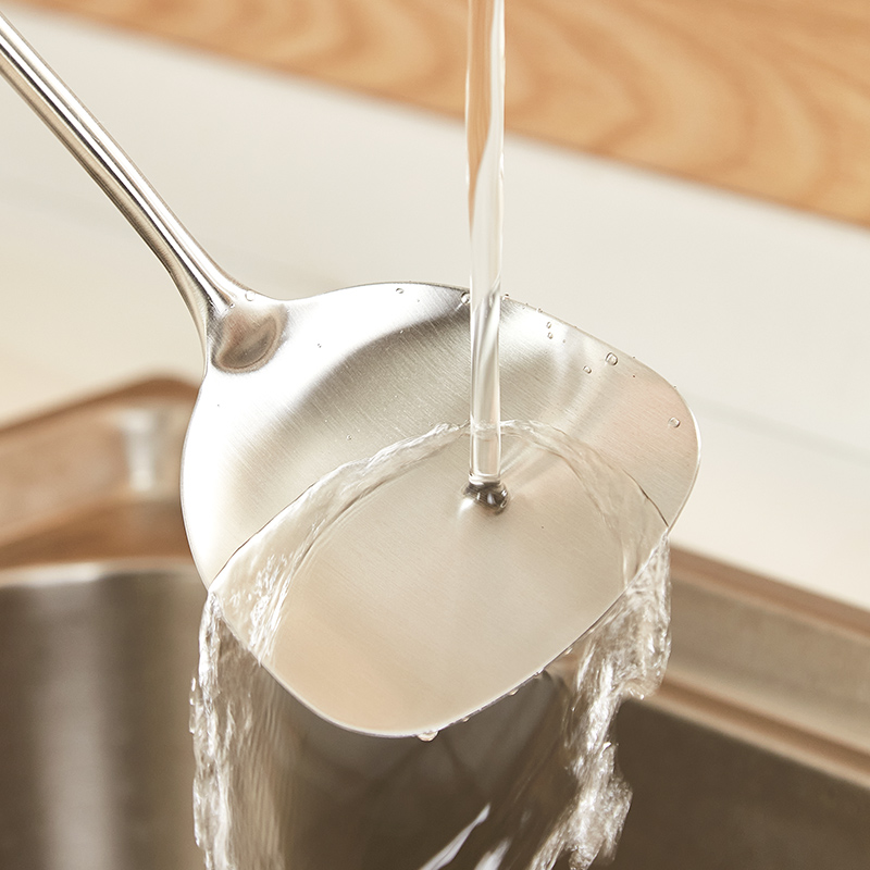 初心木柄不锈钢锅铲炒勺汤勺漏勺防烫铲子不粘锅家用厨具装