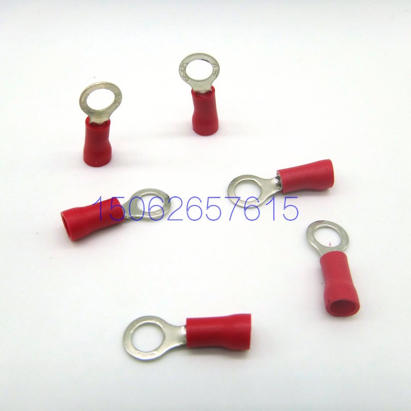 冷压护接线端子圆形O型端头接线端子RV1.-5压线1.5平方1000只