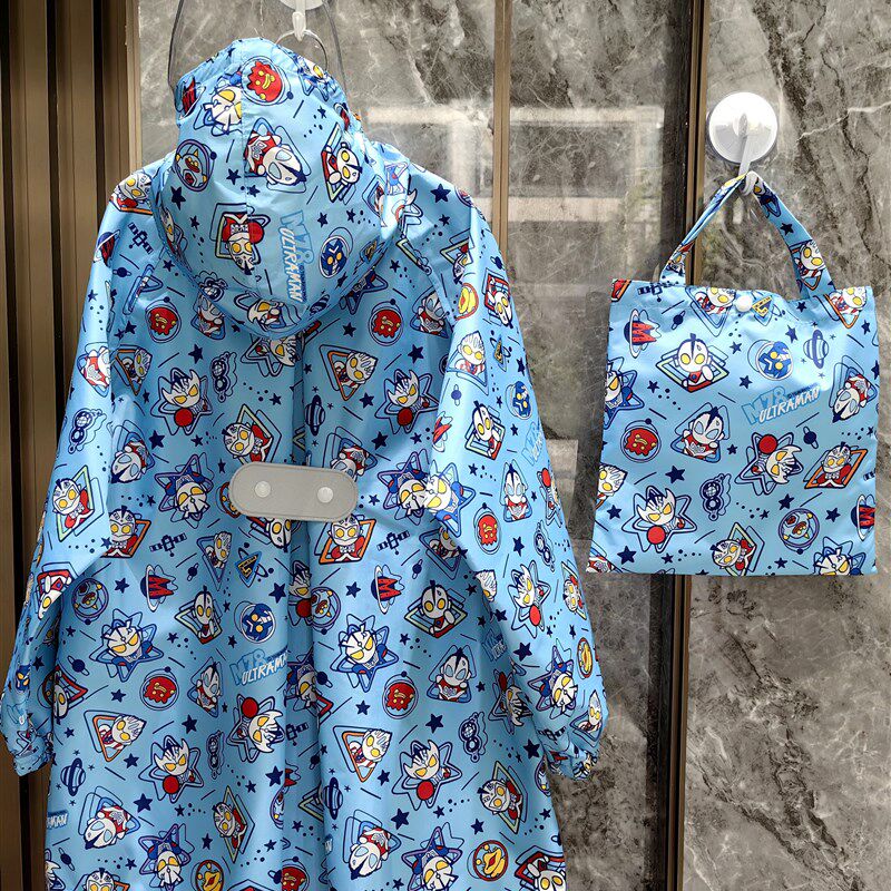 2023新款日系薄款儿童雨衣女童幼儿园小学生防水雨披带书包位 - 天河鞋履馆出品