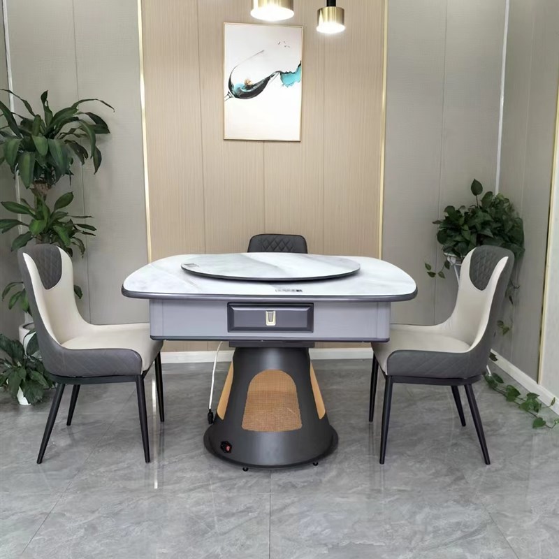 实木餐桌麻将机超静音餐桌两用麻将机实木机麻多功能家用电动