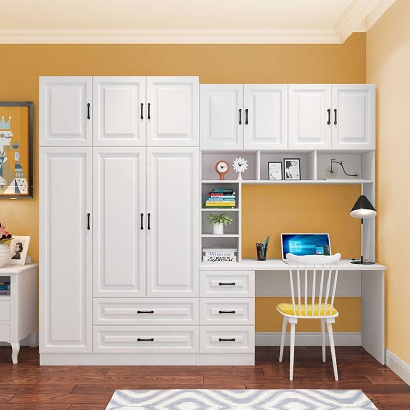 书房书柜儿童电脑桌书桌书架学生写字桌卧室两门衣柜一体三门