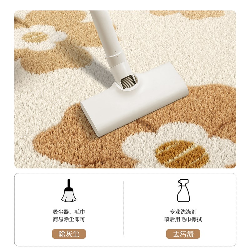 儿童卧室床边毯冬天加厚可睡可坐客厅茶几大地垫少女房间毛绒地毯