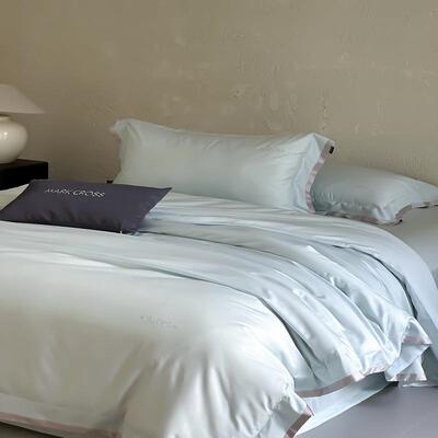 MARKCROSS高端轻奢100支超细旦天丝棉四件套丝滑凉感裸睡被套床单