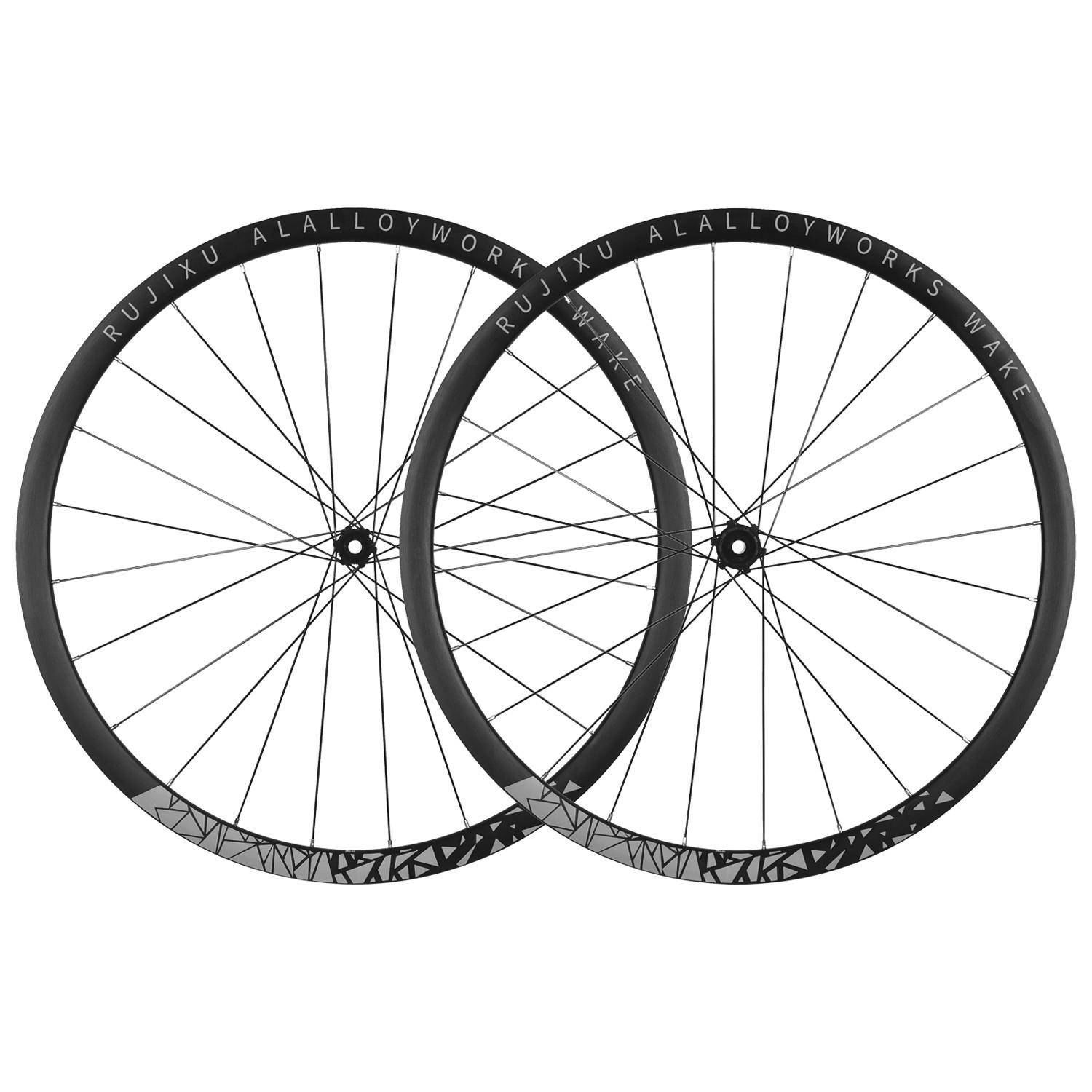 锐杰逊700C棘轮36T/60T高框30mm公路车碟刹轮组越野公路直拉轮组