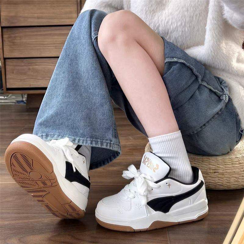 韩版小众厚底面包鞋女百搭板鞋