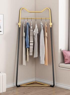 拐角转角挂衣落架卧地室ZOM网红轻奢家衣用帽架简约墙角落贴墙衣