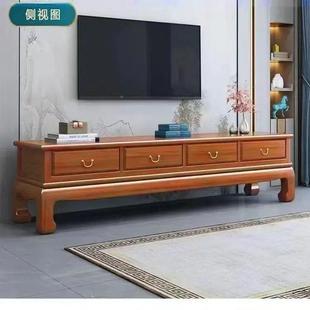 客新中式 新古典乌金实LNR色电视柜木厅现代简约储客厅电视物影视