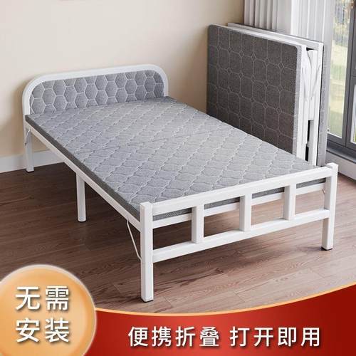 折用叠床单BXU人床成人简午家睡铁床便携办公室陪护宿舍出易租屋