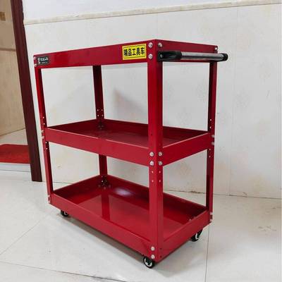 三层YJM零件车汽维修功零五金工具车多能件架子层移动小修推车