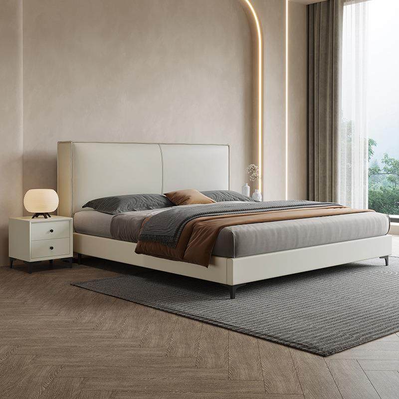 豆极腐块IRC床现床意式简代简约双人1.8米轻奢皮主卧气压床高箱