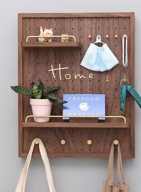 缘亿洞板洞板遮装挡TKB挂胡桃壁木挂遮丑饰置物收纳电表箱静电箱