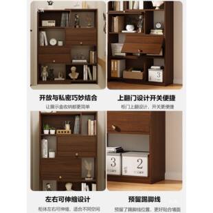 lzn%u置物架书装 过道窄tj 饰书可伸缩 走廊尽头架玄关柜美式 设师款