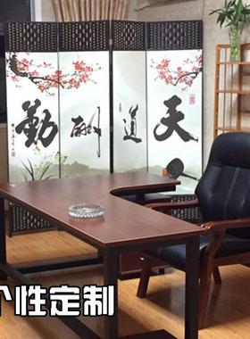 屏折屏挡简约现代折移动布艺玄风关中遮式风挡平风帘叠办公065623