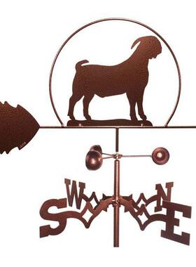 欧式山羊风件向标庭院装饰艺园艺别墅花摆件园EOK铁动物插可