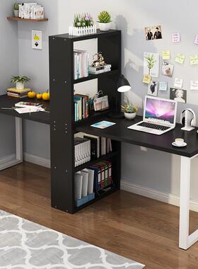 简易双人台式家电脑桌书书型柜书zhang543桌一体桌架组合经济用学