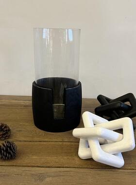 厂家桌销售木质RYW工黑色碳化水培艺花瓶花桶鱼缸面装饰别墅家居