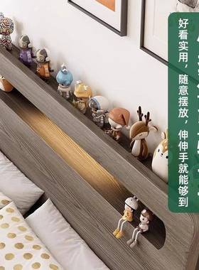 床实RMK木现代简床约1米家8双床出人租房用小户型1米2单人成人用