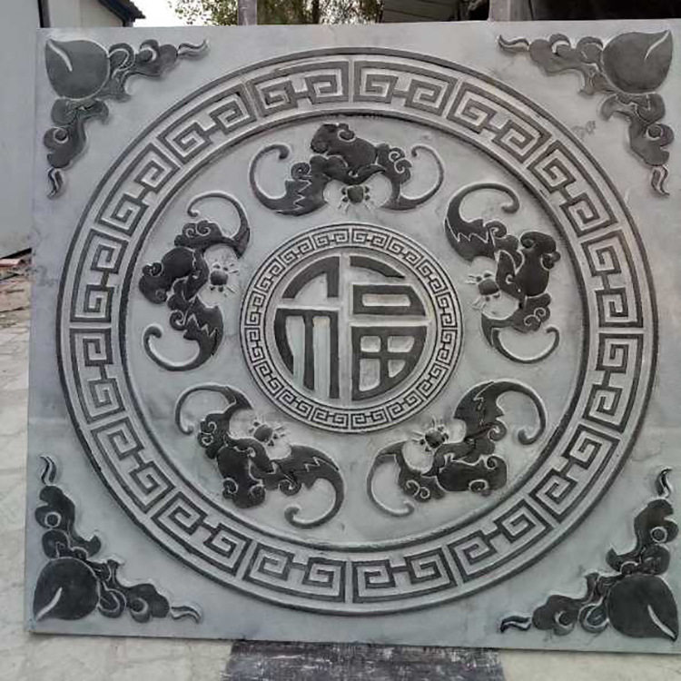 加工直销 中式石雕镂空花窗 庭院别墅石窗户 四合院院墙石雕花窗