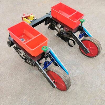 体小四轮带2行玉播机大米豆ITD精播机免耕施种肥一机微耕机带玉米