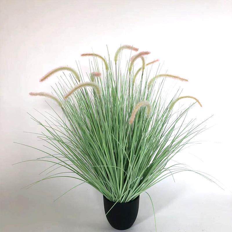 仿真植头真芦苇0.9米物13狗尾巴草绿植盆MCJ栽蒲苇草网红落地装仿